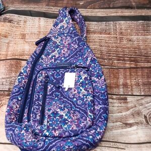 Vera Bradley Purple and Blue Patterned Backpack